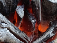 インドネシアのマングローブ備長炭です。高温で燃焼します｡